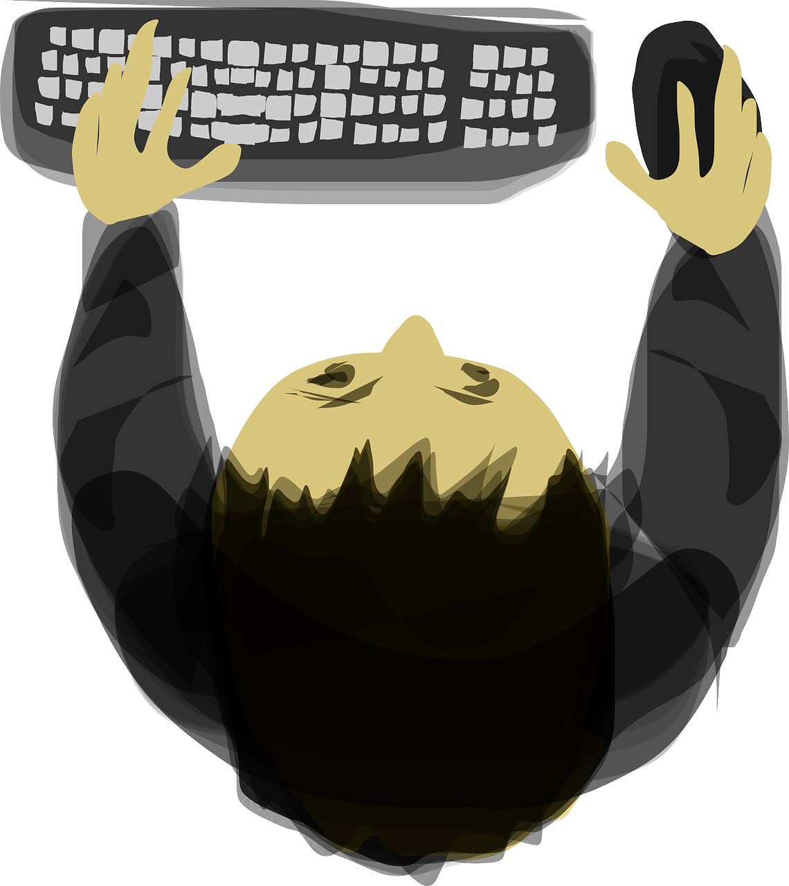 Typing Skills Checklist - Man Top View Png Clipart (1140x1280), Png Download