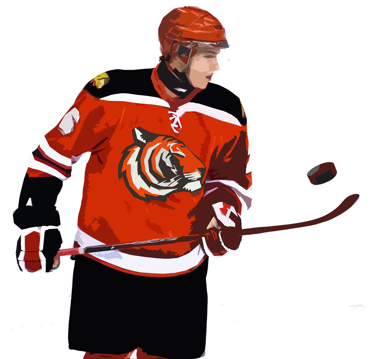 Hockey Player Puck Hockey Player Png Image - Dmitrij Jaskin Clipart (1280x1240), Png Download