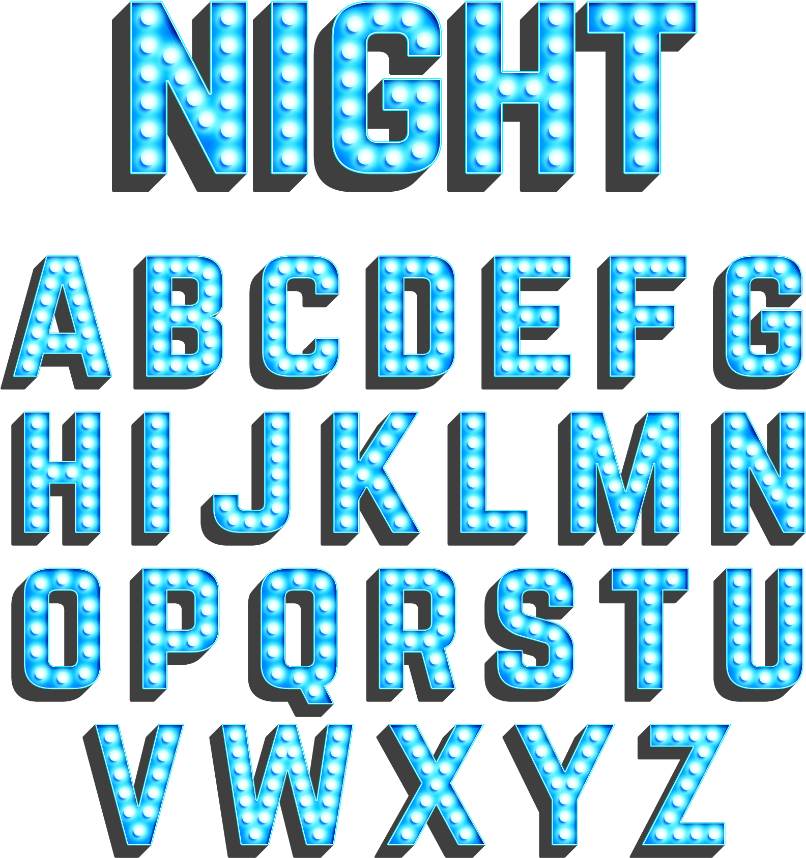 Blue Lighting Luminous Neon Wordart Download Hd Png - Letras Neon Azul Png Clipart (1590x1700), Png Download