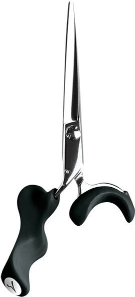 Tijera Ergonómica Exthand De Color Negro Para Zurdos - Scissors Clipart (600x818), Png Download