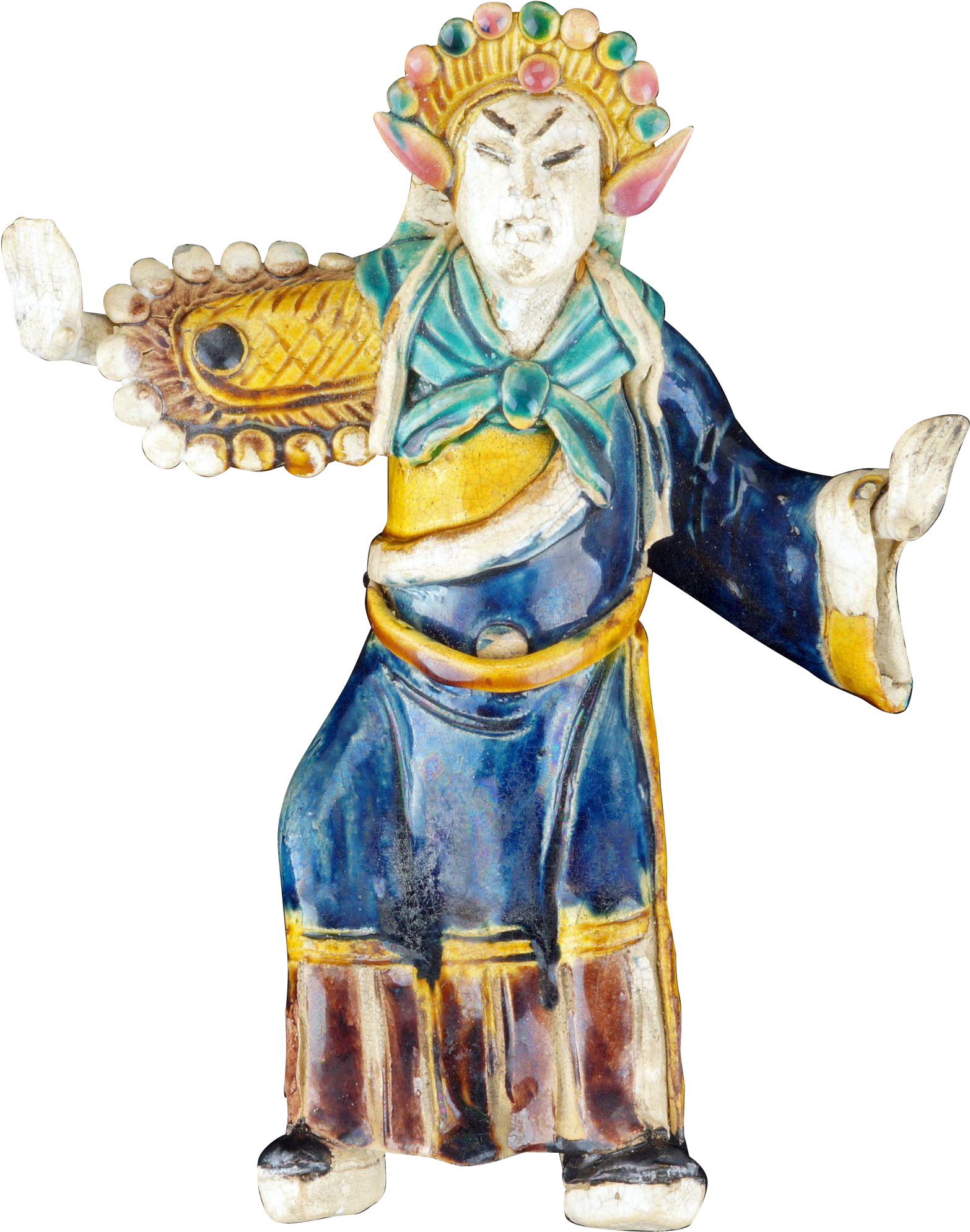 Large Chinese Glazed Ceramic Peking Opera “mudman” - Illustration Clipart (1566x1989), Png Download