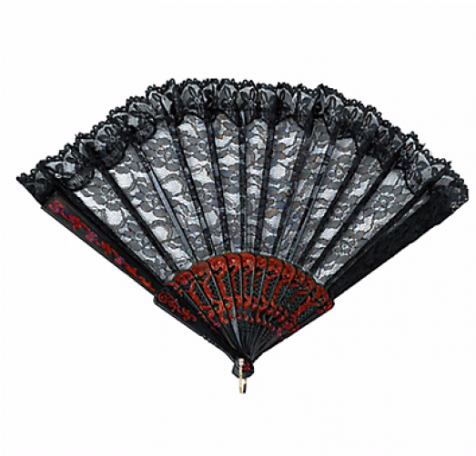 Black Lace Spanish Fan - Fan Range Clipart (540x710), Png Download