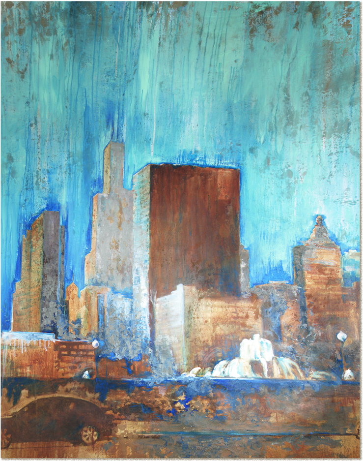 Blue Buckingham - Original - Modern Art Clipart (798x1000), Png Download