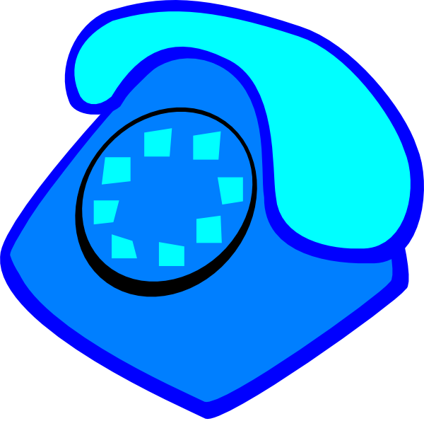 Telephone Pink Phone Clip Art Vector Free Image - Blue Phone Clipart - Png Download (600x595), Png Download