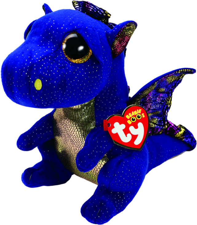 Saffire The Blue Dragon - Ty Dragon Clipart (650x745), Png Download