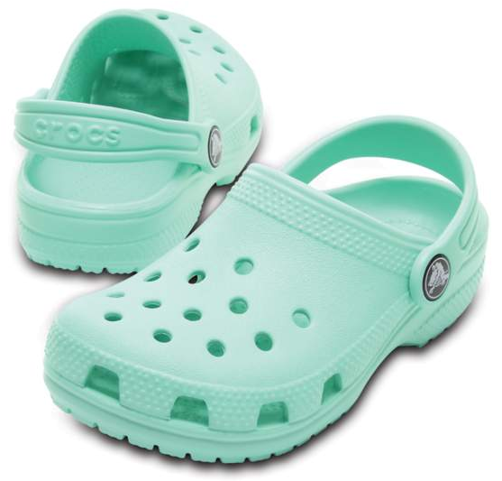 Kids' Crocs Classic Clog New Mint - Sandal Clipart (1366x532), Png Download