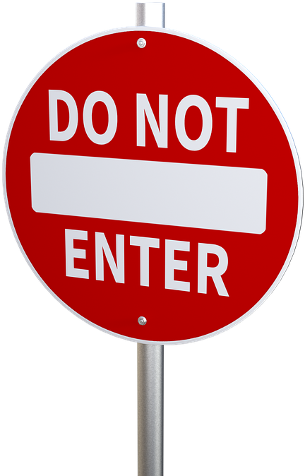 No Entry, Traffic Restriction, Prohibited, Roadsign - Not Enter Sign Clipart (480x720), Png Download