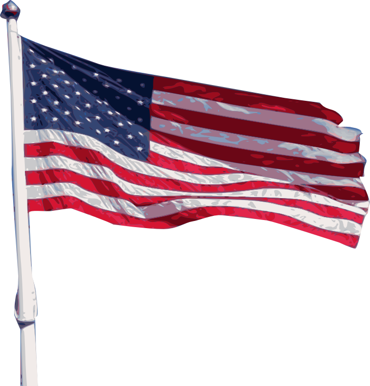 The Gallery For > Usa Flag Pole Png Us Flag Pole Png - Flag Of The United States Clipart (728x758), Png Download