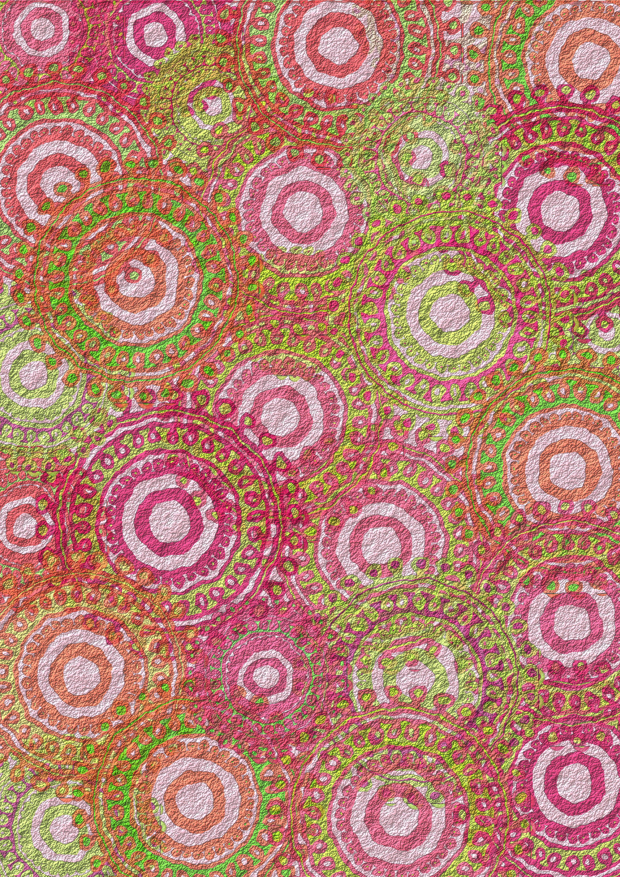 Pink Lime Circle Pattern Scrapbook Paper Viscious Speed Clipart (1979x2799), Png Download