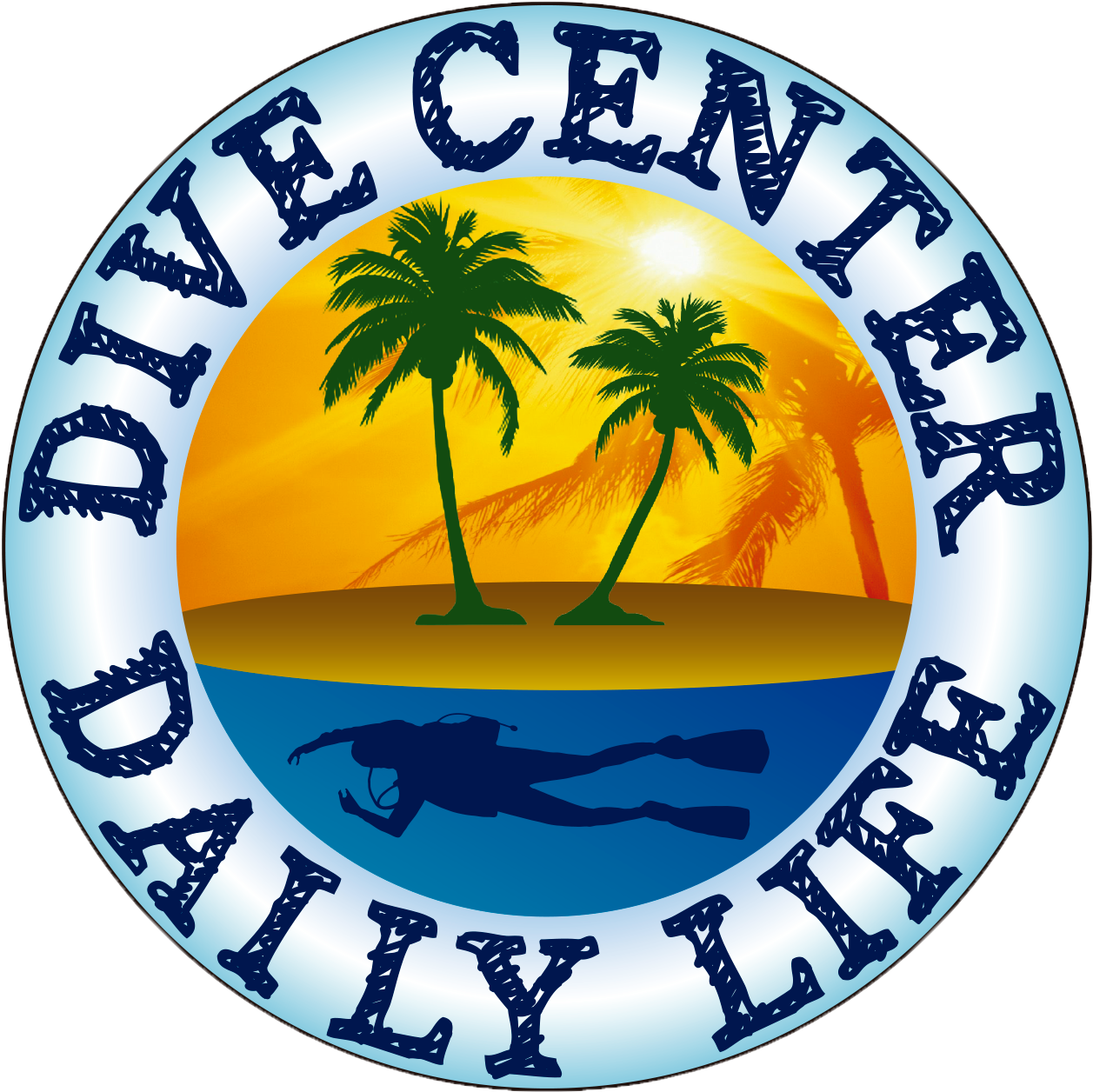 Dive Center Daily Life - Circle Clipart (1282x1284), Png Download
