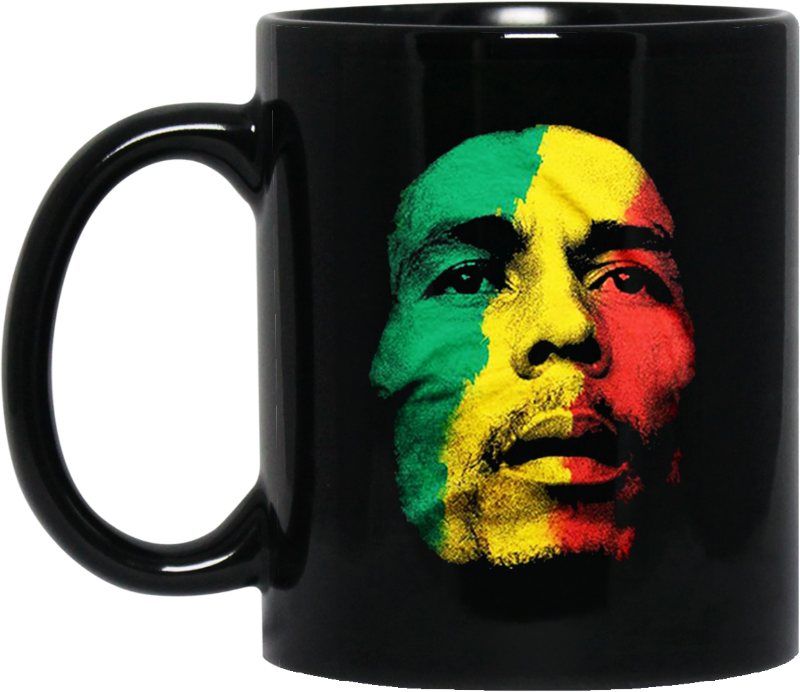 Bob Marley Face Mug - Bob Marley Clipart (1155x1155), Png Download