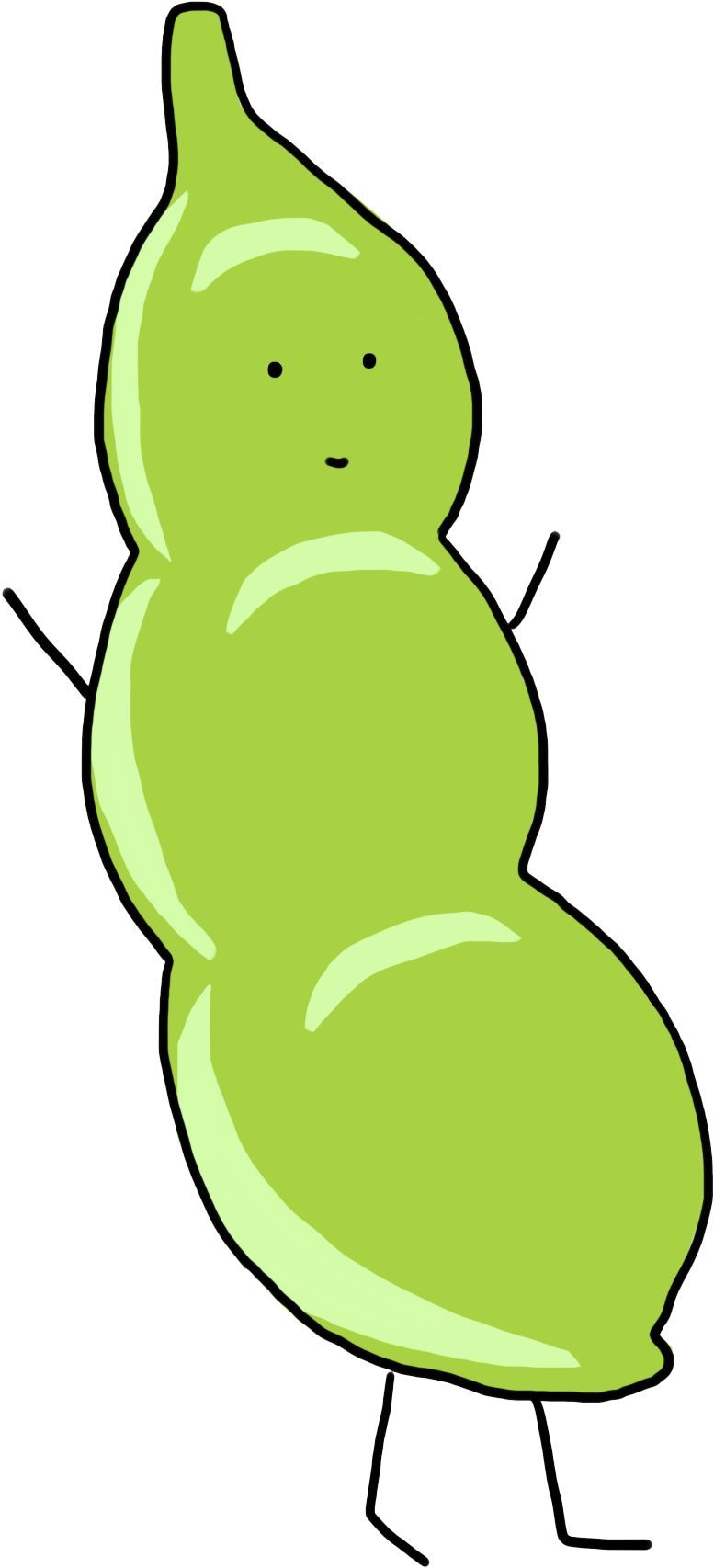 Peas Drawing Cute Clipart Free Download - Png Download (777x1706), Png Download