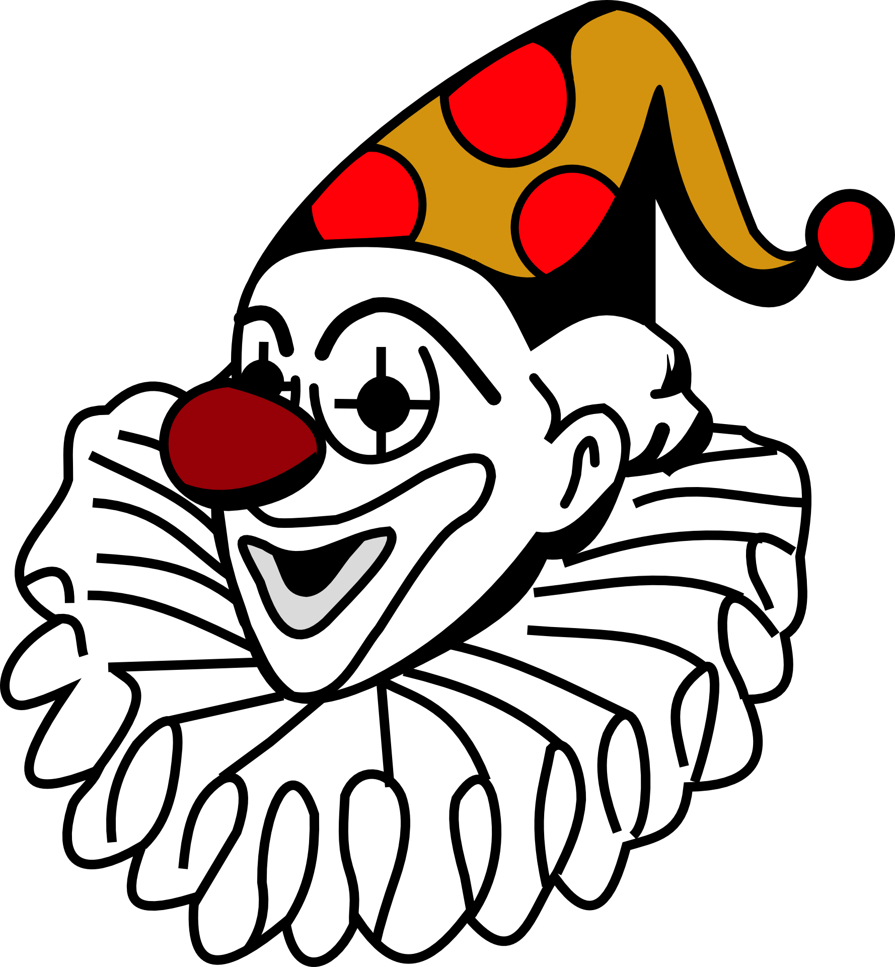 Card Joker, Clown, Illustration - Clown And Joker Difference Clipart (1778x1920), Png Download