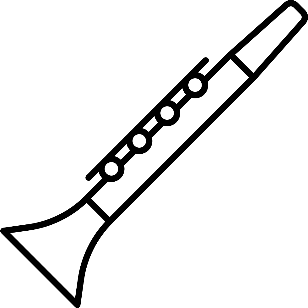 Dibujo De Un Clarinete Clipart (981x980), Png Download