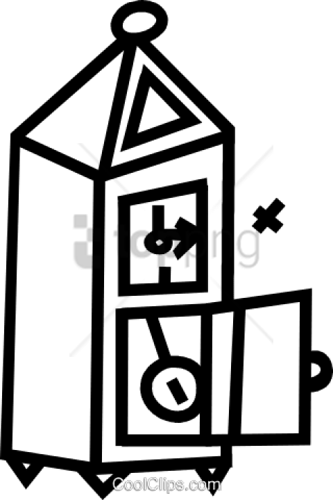 Free Png Grandfather Clock Royalty Free Vectorillustration Clipart (480x720), Png Download