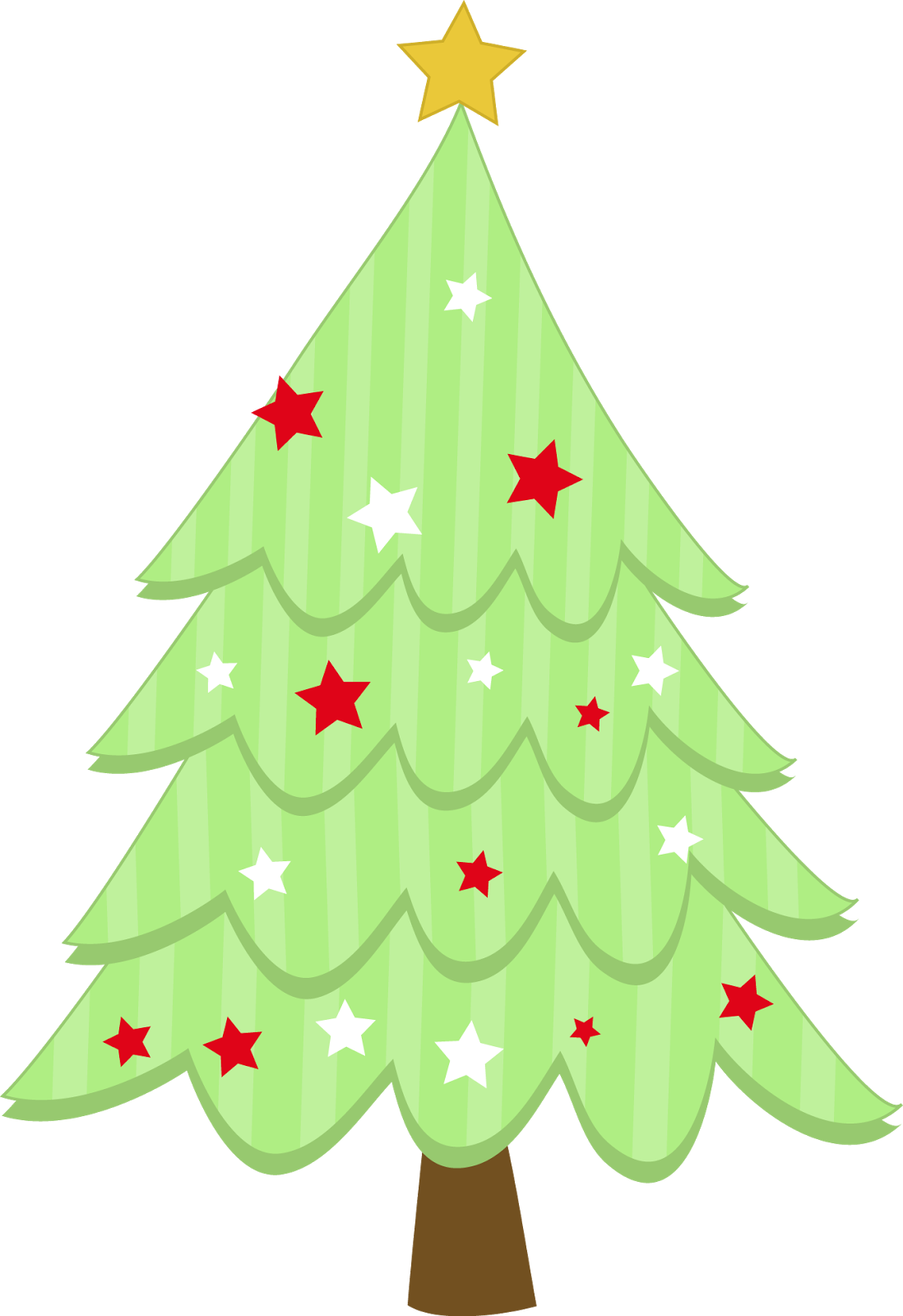 Poinsetta Clip Christmas Tree - Illustration - Png Download (1098x1600), Png Download