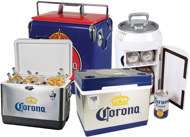 Corona Mini Fridge Clipart (800x492), Png Download