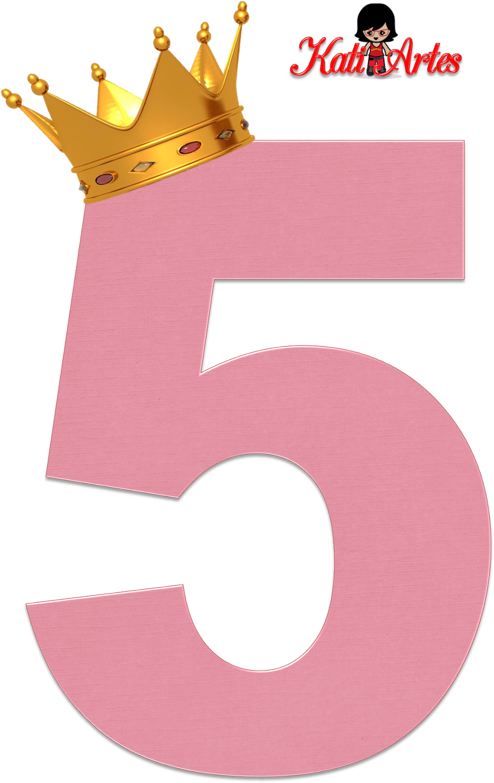 Alfabeto De Números Rosas Con Coronas - Crown Psd Clipart (1011x1600), Png Download