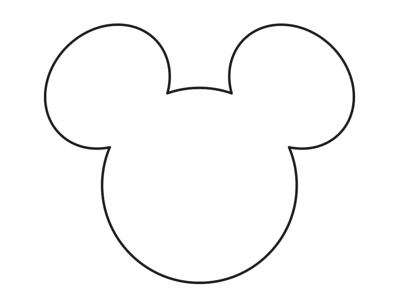 Diy Disney Cruise Door Magnets - Black Mickey Mouse Face Clipart (800x618), Png Download