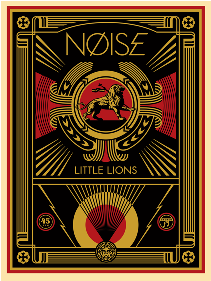 Now 2 Limited Edition Signed Screen Prints - Noise Little Lions Obey Clipart (616x560), Png Download