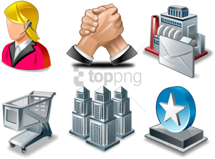 Free Png Free Business Icons - Icon Clipart (850x630), Png Download