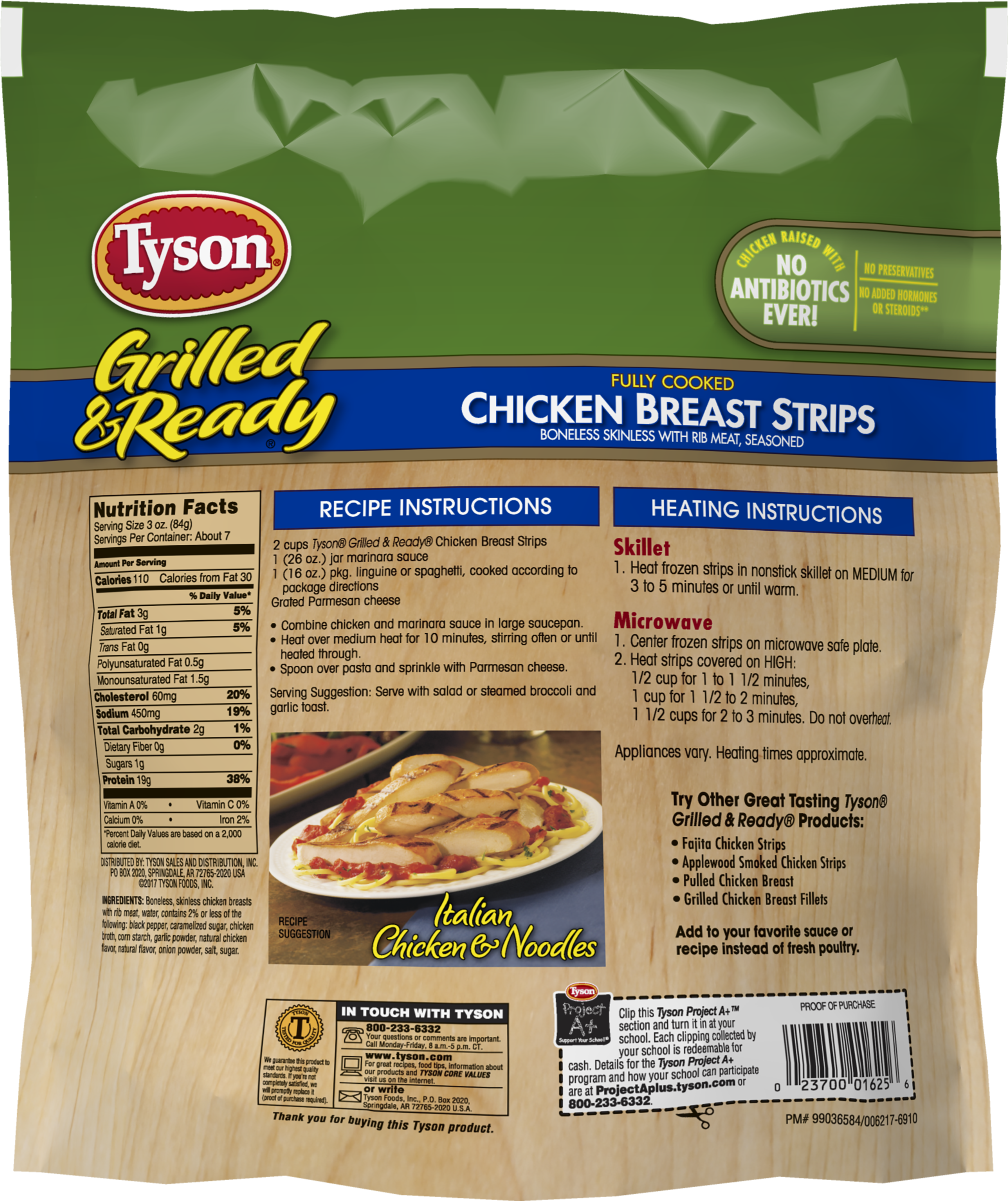 Tyson® Grilled & Ready® Fully Cooked Grilled Chicken - Tyson Chicken Clipart (2400x2400), Png Download