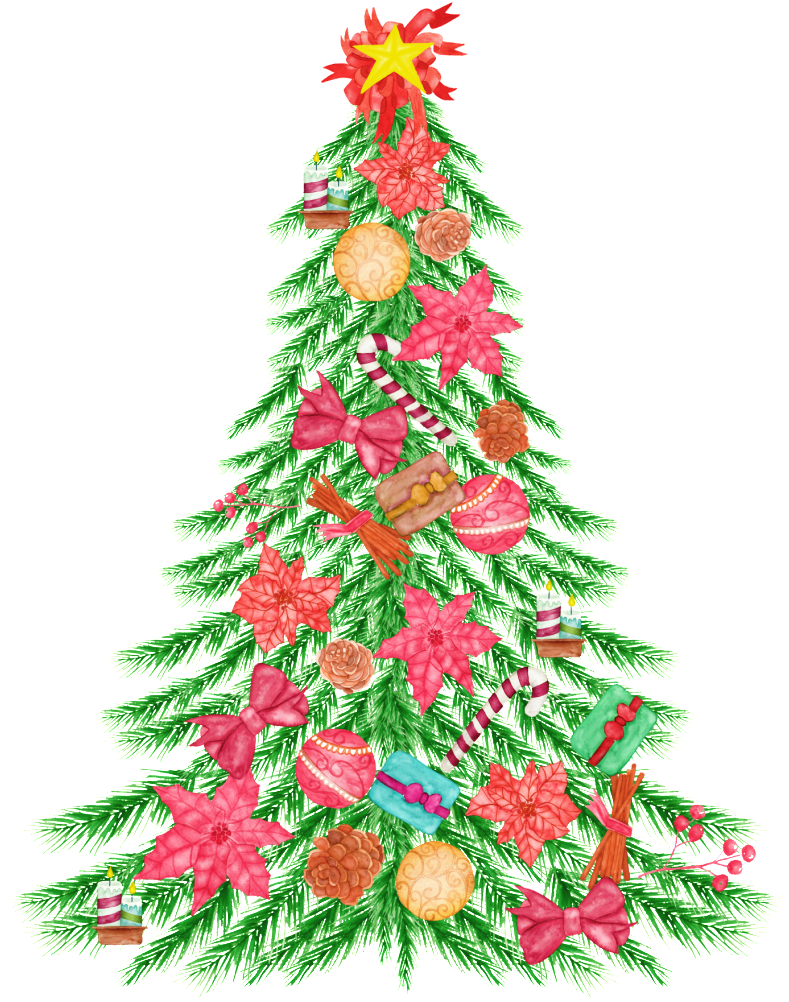 Christmas Tree Clipart (789x1002), Png Download
