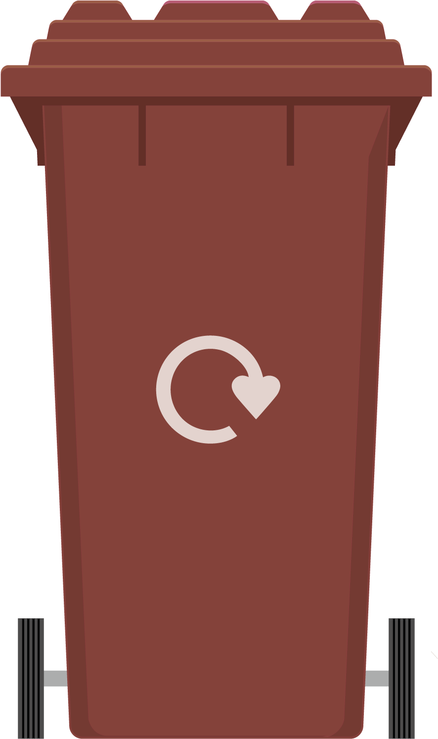Brown Lidded Bin Clipart (900x1500), Png Download