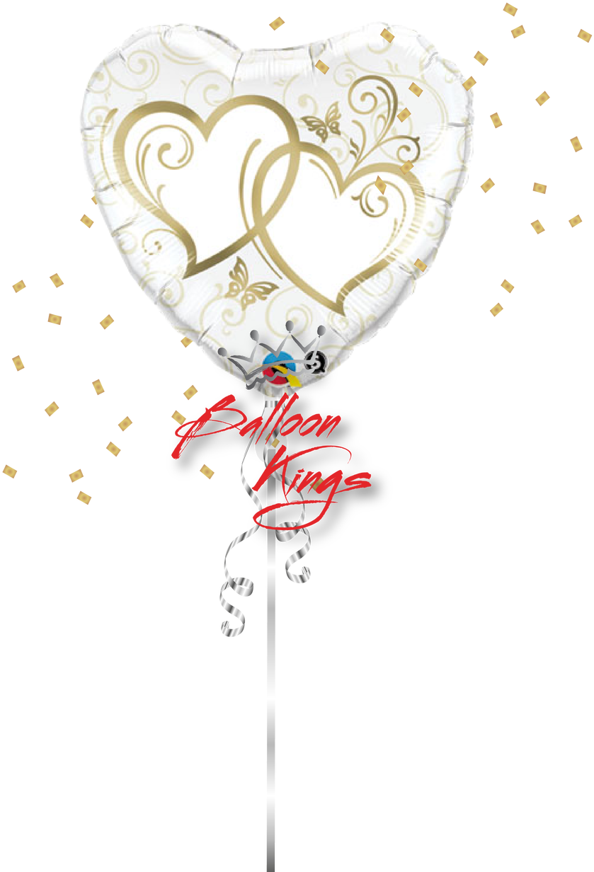Entwined Gold Hearts - Corazones En Color Dorado Clipart (1068x1280), Png Download