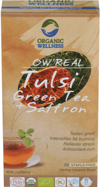 Tulsi Green Tea Saffron 25 Tea Bags - Gazpacho Clipart (600x600), Png Download