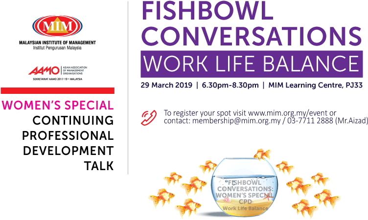 Fishbowl Conversations On Work Life Balance - Malaysian Institute Of Management Clipart (800x530), Png Download