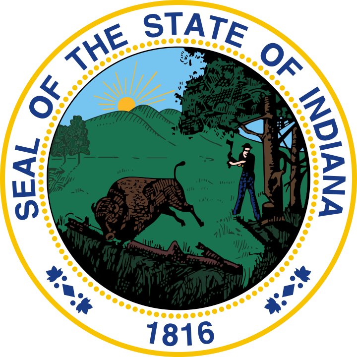 Total - Indiana State Seal Png Clipart (720x720), Png Download