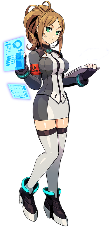 Clique No Modelo De Seu Teclado Para Baixar O Software - Azure Striker Gunvolt Moniqa Clipart (450x825), Png Download