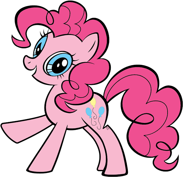 My Little Clipart Pinkie Pie - Pinkie Pie Mlp Coloring Page - Png Download (605x584), Png Download