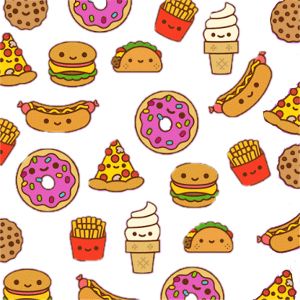 #comida #kawaii - Stickers De Comida Kawaii Clipart (1024x1024), Png Download