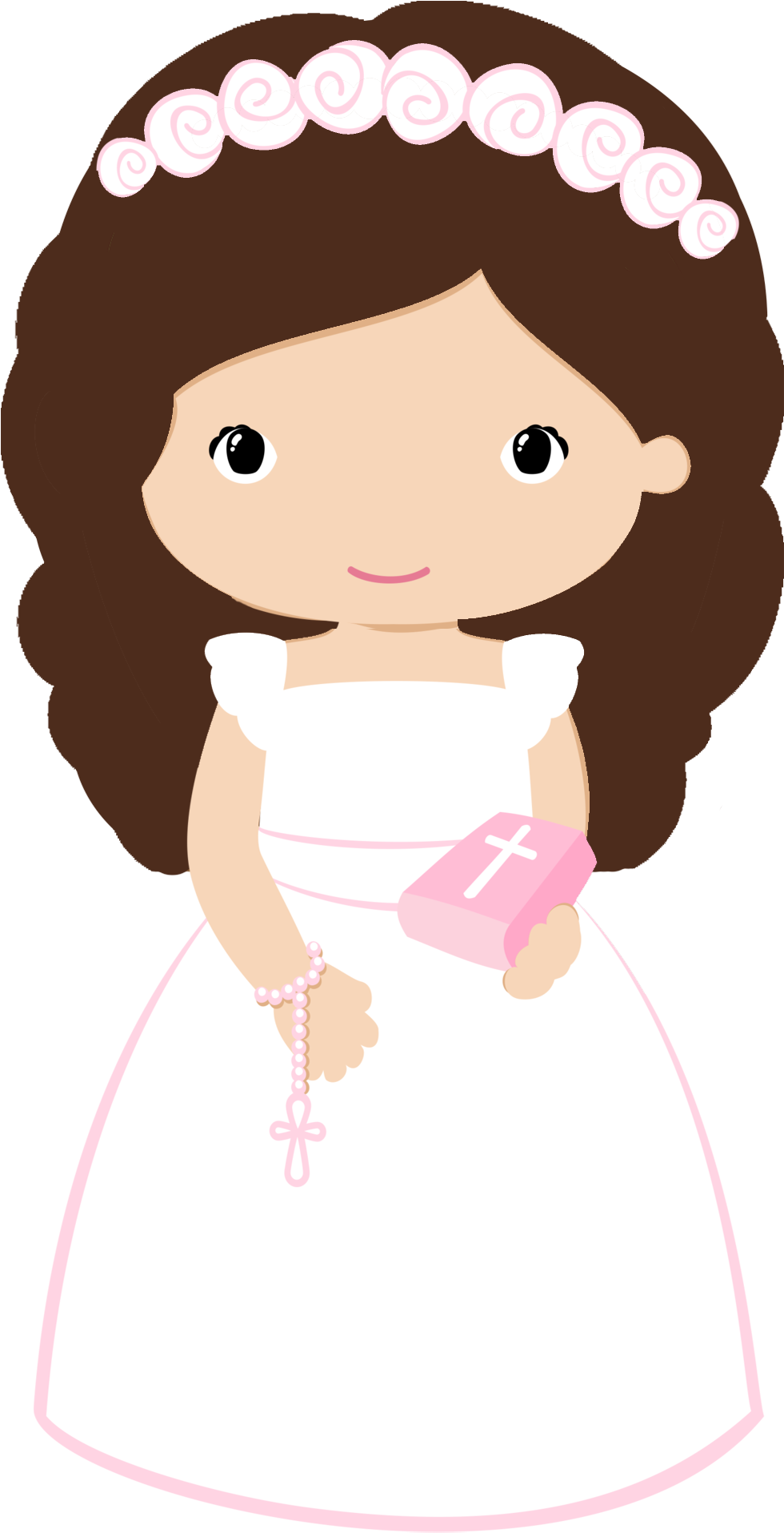 Maria Jose, First Communion, Paper Quilling, Taps, - First Communion Girl Clip Art - Png Download (980x1914), Png Download