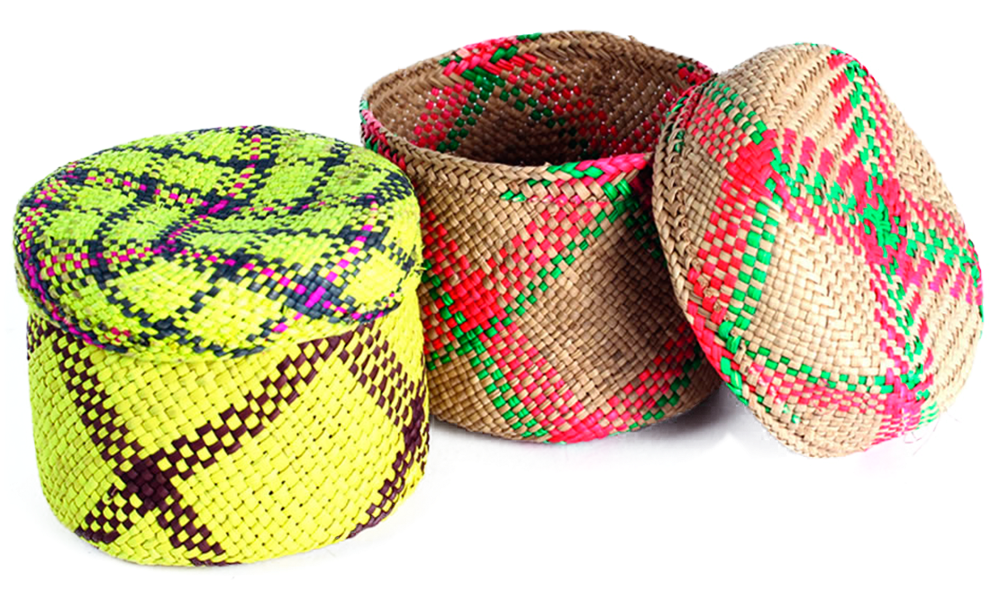 Contenedor Iraca Con Tapa - Artesanias De Palma Png Clipart (1173x880), Png Download