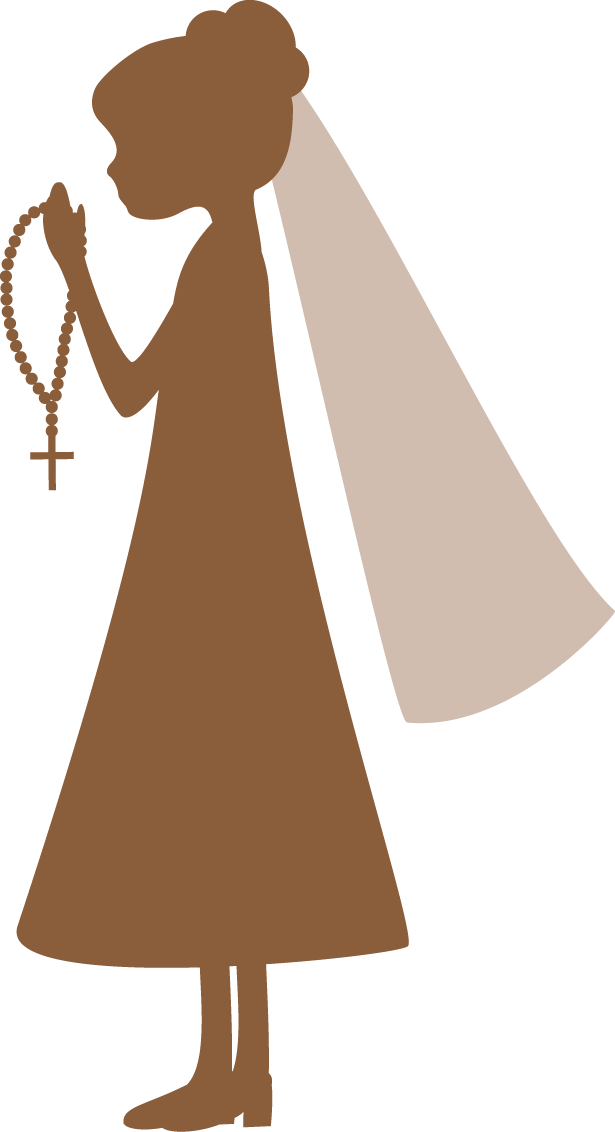 Silhouettes First Communion Clipart - Mi Primera Comunion Silueta - Png Download (615x1132), Png Download