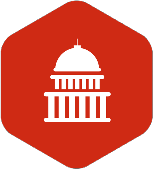 Donate To Us Office - Capitol Building Png Clipart (595x595), Png Download