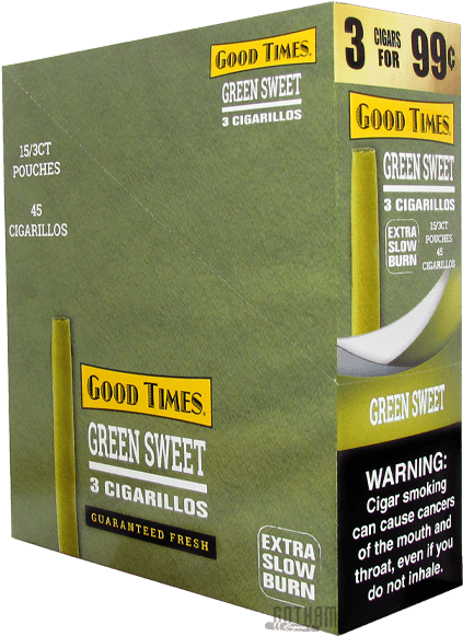 Good Times Cigarillos Green Sweet Box - Paper Clipart (600x600), Png Download