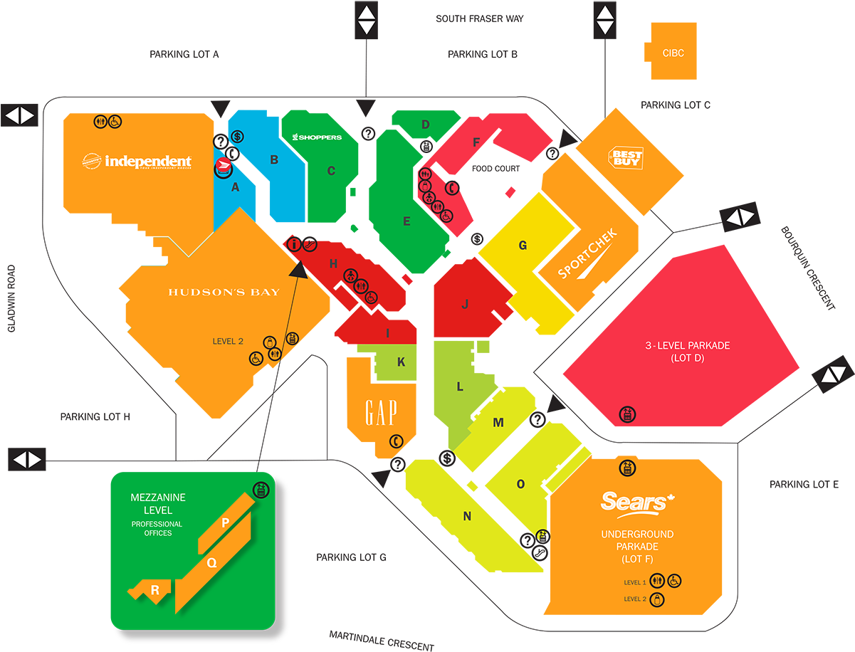 Sevenoaks Shopping Centre Mall Layout - Shopping Mall Map Design Clipart (1200x964), Png Download