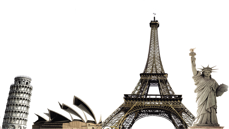 World Tourist Sights - Courier Clipart (800x500), Png Download