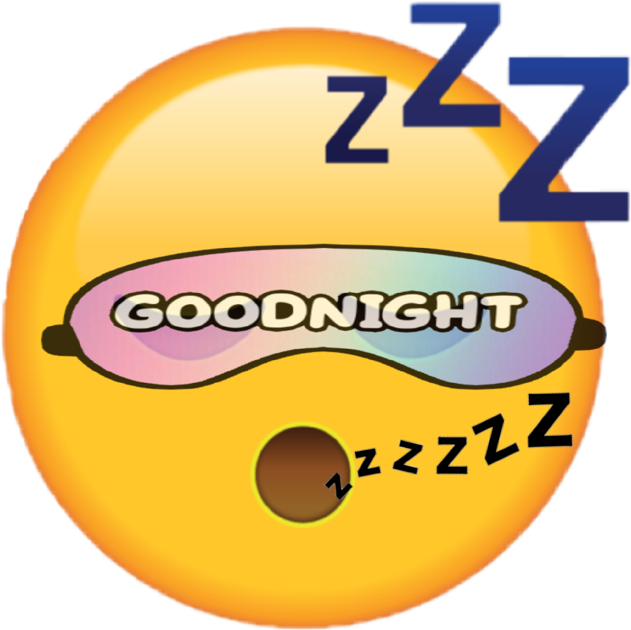 Sleep Goodnight Emoji Tired Bed Zzz Sleepingemoji Sleep - Copiar Y Pegar Emojis De Iphone Clipart (1695x1695), Png Download