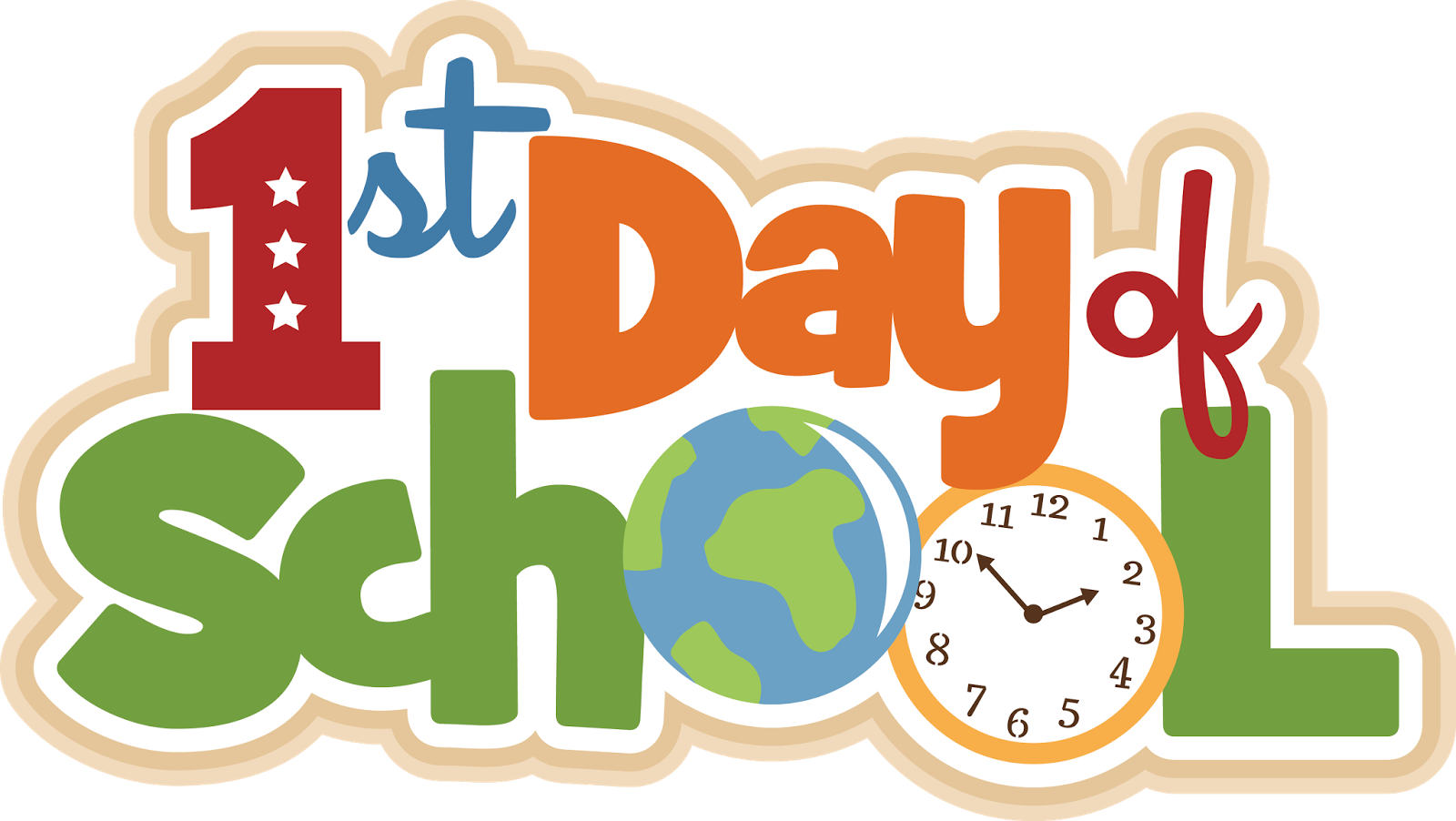 First Day Of School Clipart - First Day Of School 2019 - Png Download (1600x902), Png Download