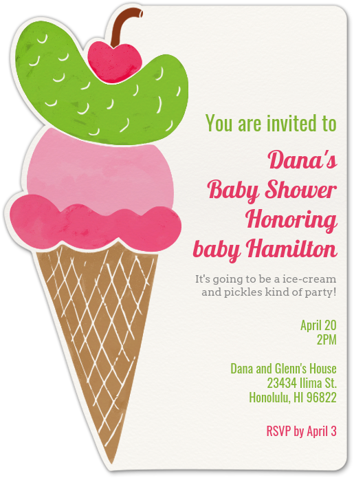 Design Your Premium Invitation - Ice Cream Cone Clipart (515x695), Png Download