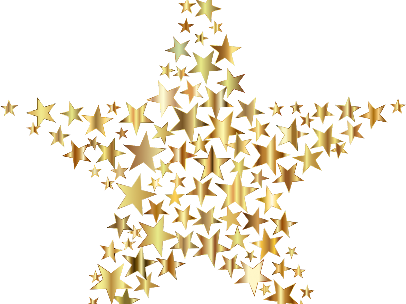 Transparent Background Gold Star Png Clipart (1600x1200), Png Download