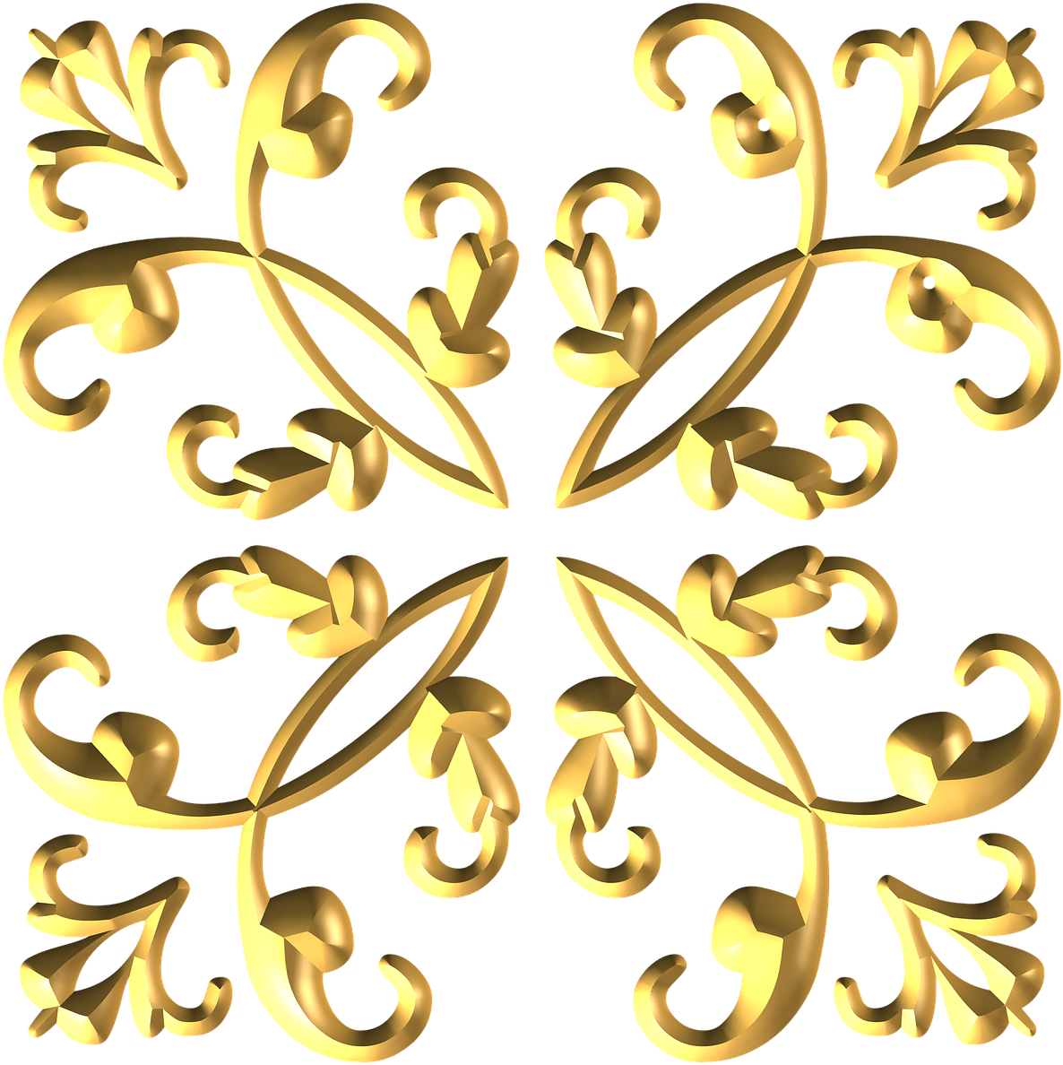 Gold Metallic Decorative Png Image - Royal Blue And Gold Background Png Clipart (1280x1280), Png Download