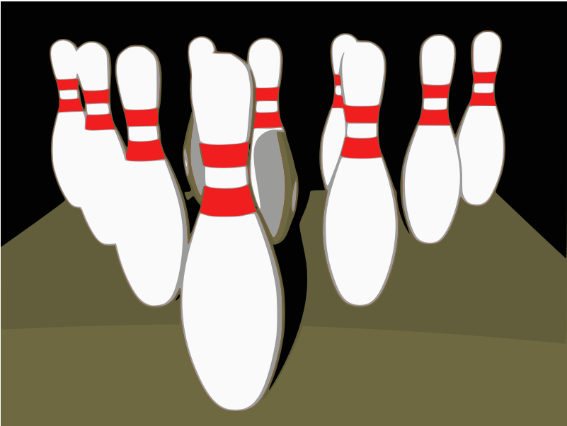 Clipart - Bowling Tenpins - Bowling - Png Download (800x800), Png Download