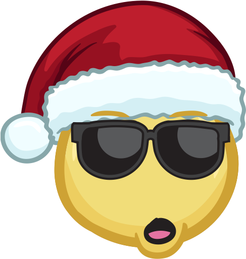 Merry Christmas Emojis - Emojis With Christmas Hats Clipart (618x618), Png Download