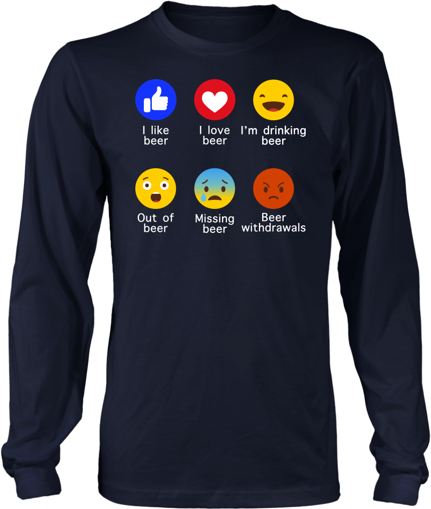 Beer Emoji Funny Drinker Lover T Shirt Fitted Gift - Guns N Roses Harley Davidson Shirts Clipart (860x1016), Png Download